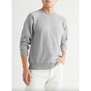 Officine Generale Paris light grey 100% merino wool Slater crewneck sweater